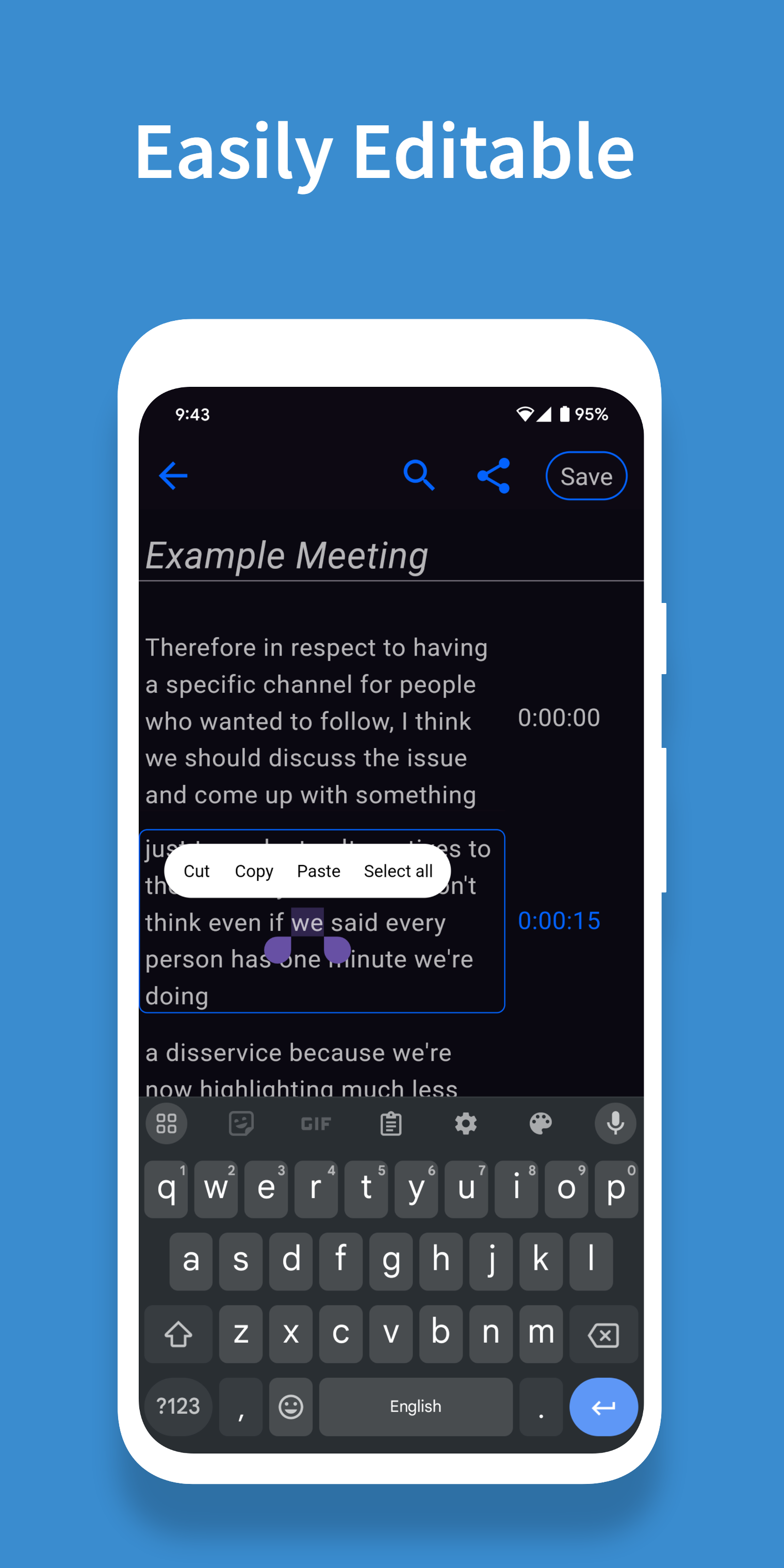 ट्रांसक्राइबर - स्थानीय रूप से Android पर आंतरिक और बाहरी ऑडियो को ट्रांसक्रिप्ट करता है। मीडिया 2