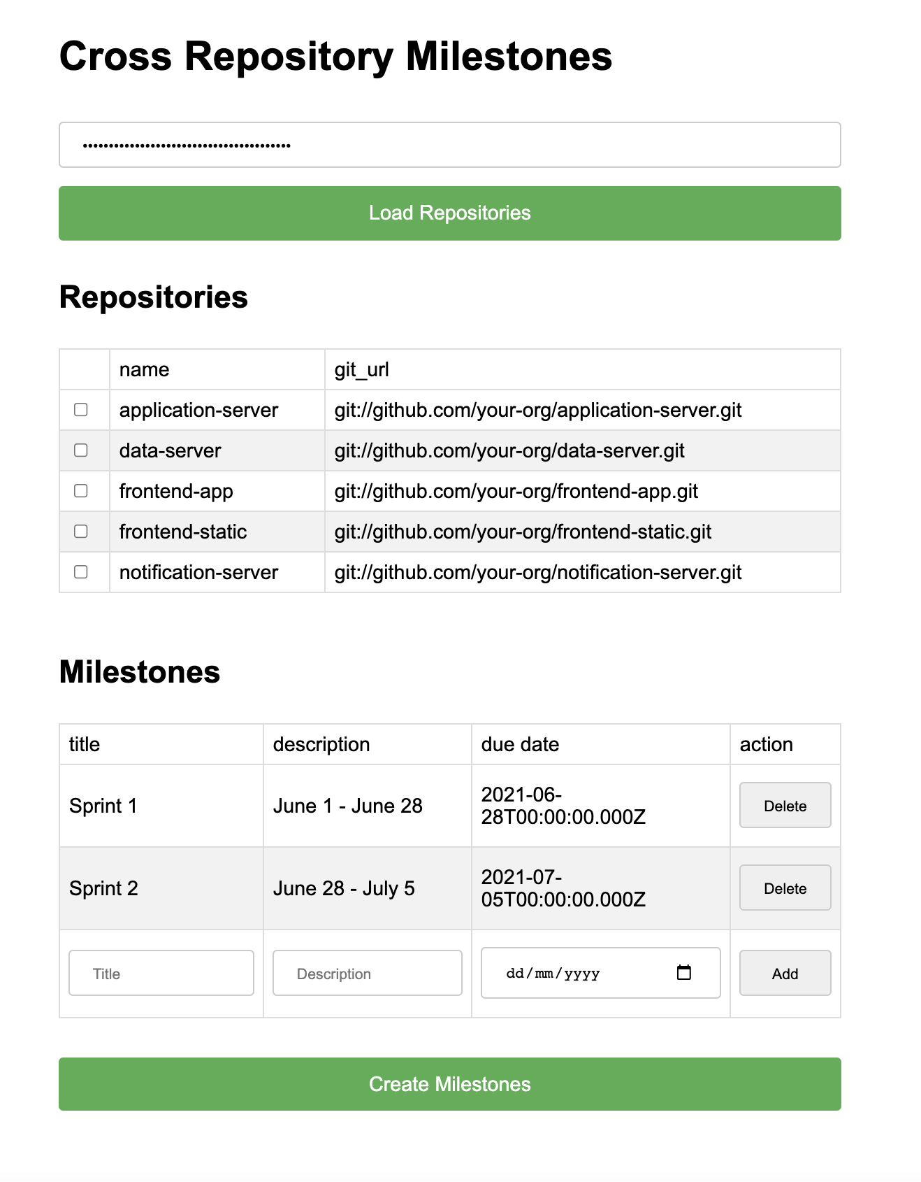 Cross Repository Milestones gallery image