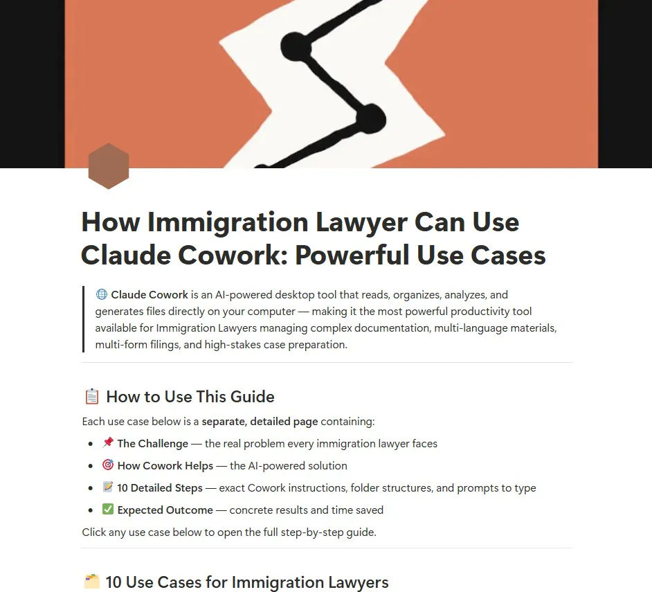 Claude Cowork for Immigration Lawyer gallery image