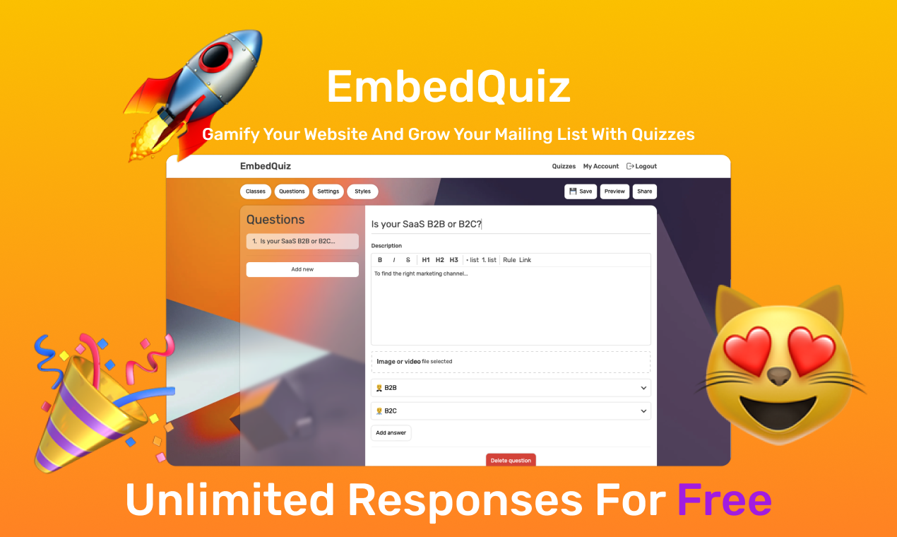 Média Incorporer - Gamify votre site Web et développez votre liste de diffusion avec des quiz 2