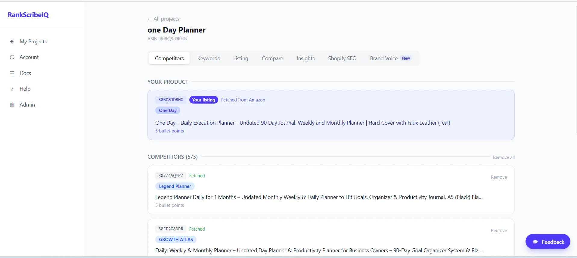 RankScribeIQ, Amazon listing optimizer 截图 1