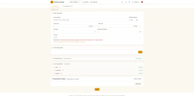 Recipe Lineage screenshot 8