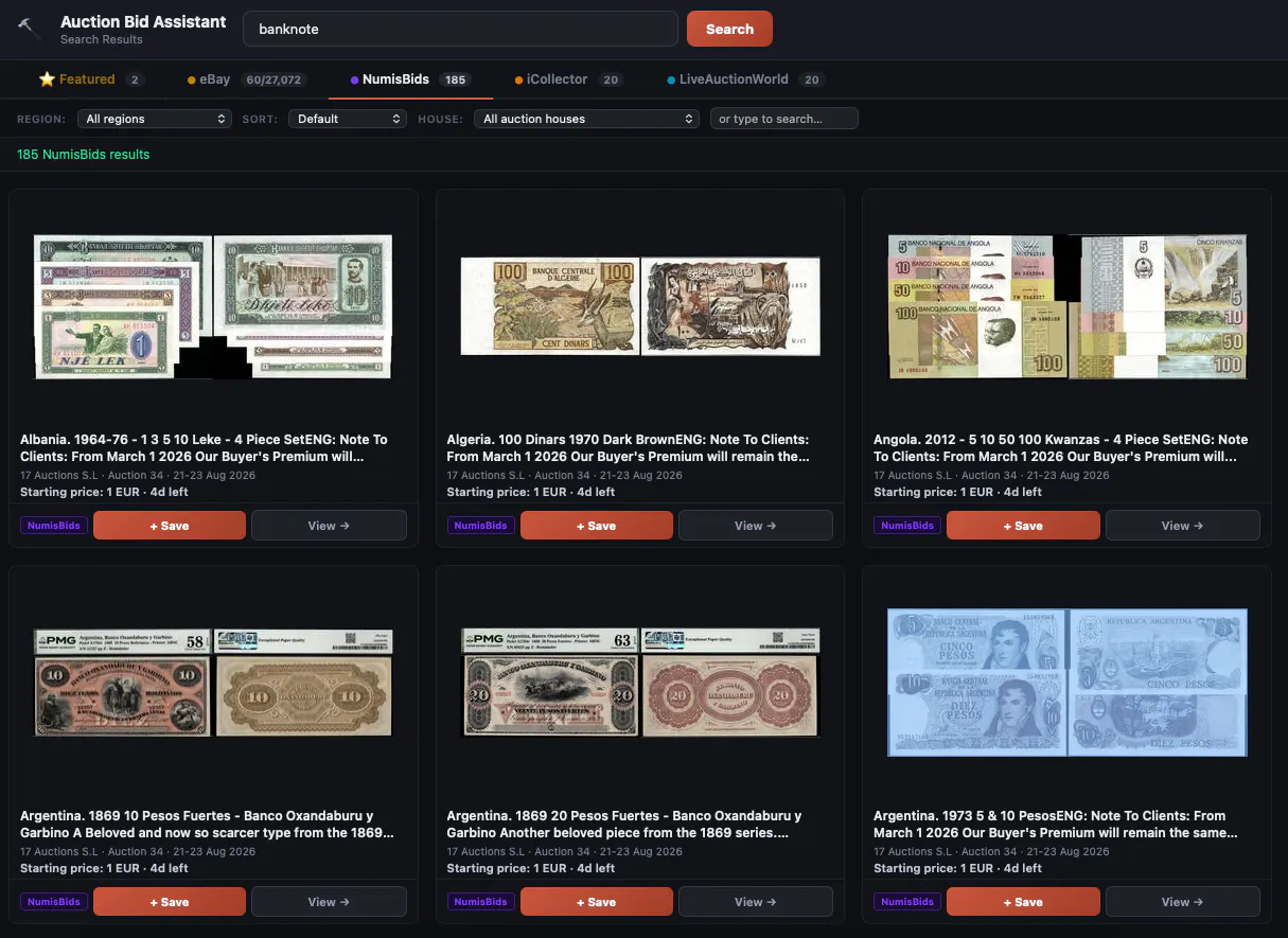 Auction Search  gallery image