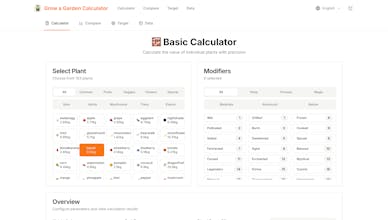 Grow a Garden Calculator gallery image