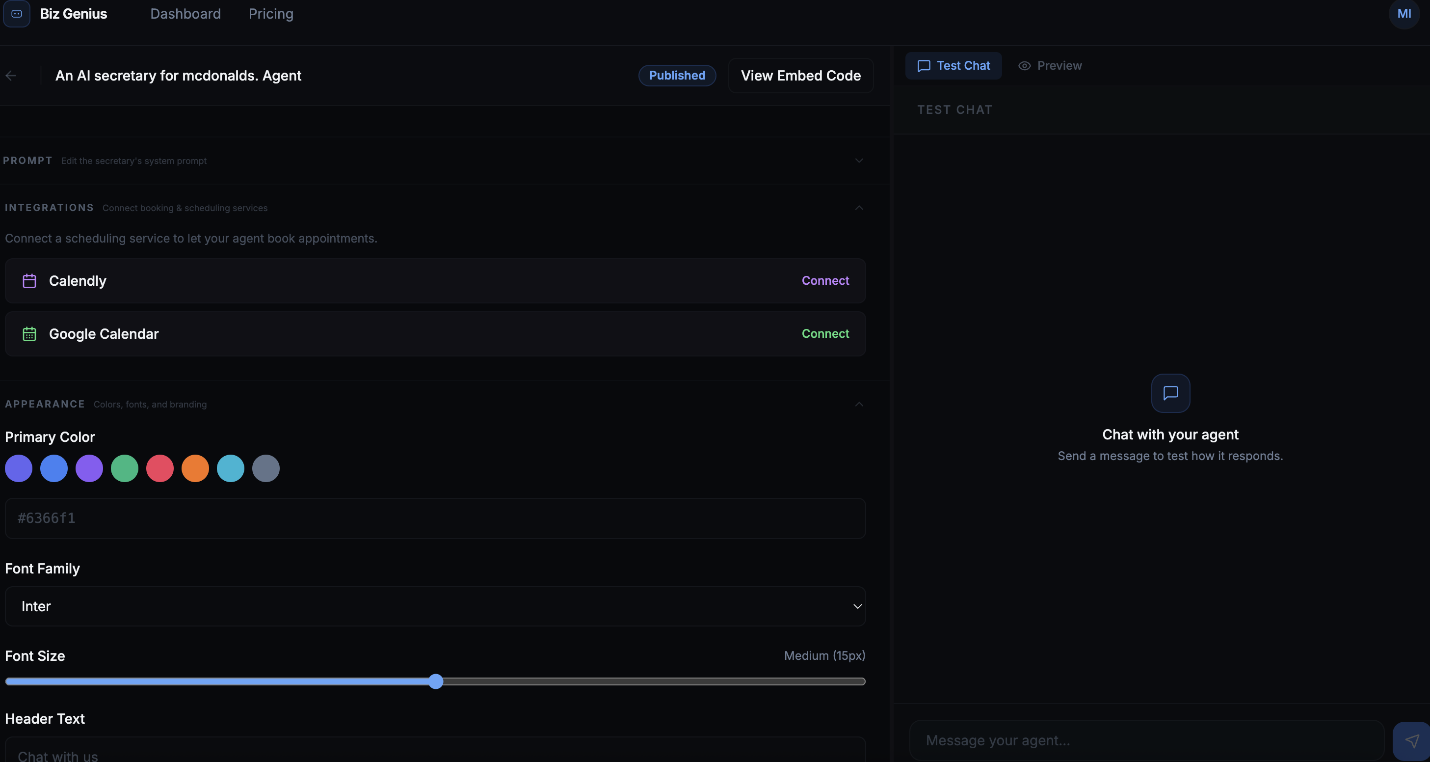 Biz Genius - Screenshot 3 showing product features and functionality