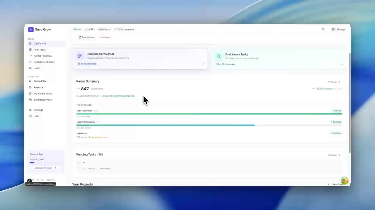 SnooGrow - Screenshot 4 showing product features and functionality