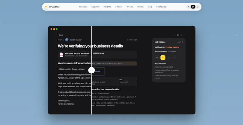 Orvia Mail screenshot 3