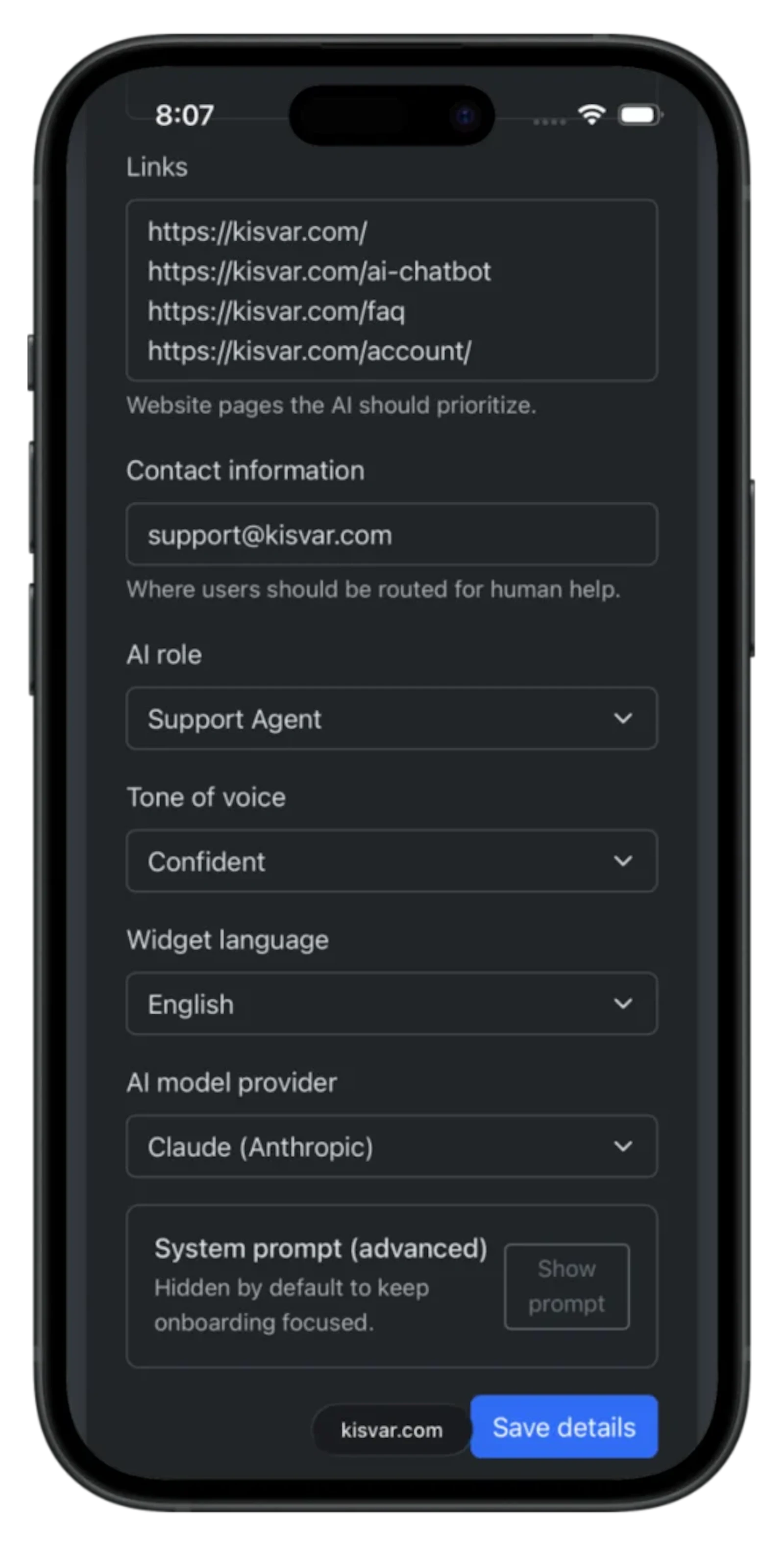 AI customer service screenshot 5