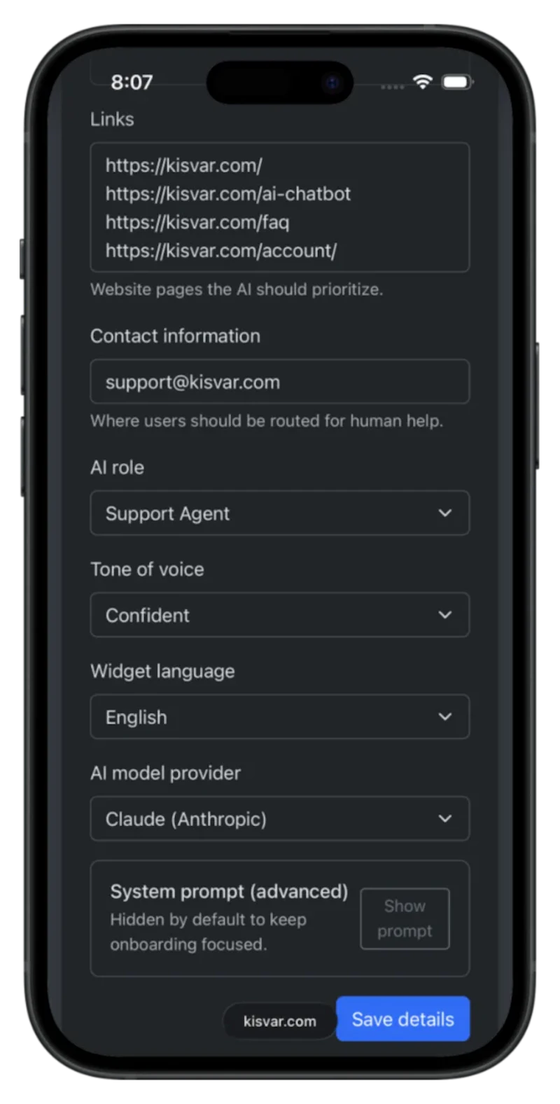 AI customer service screenshot 5