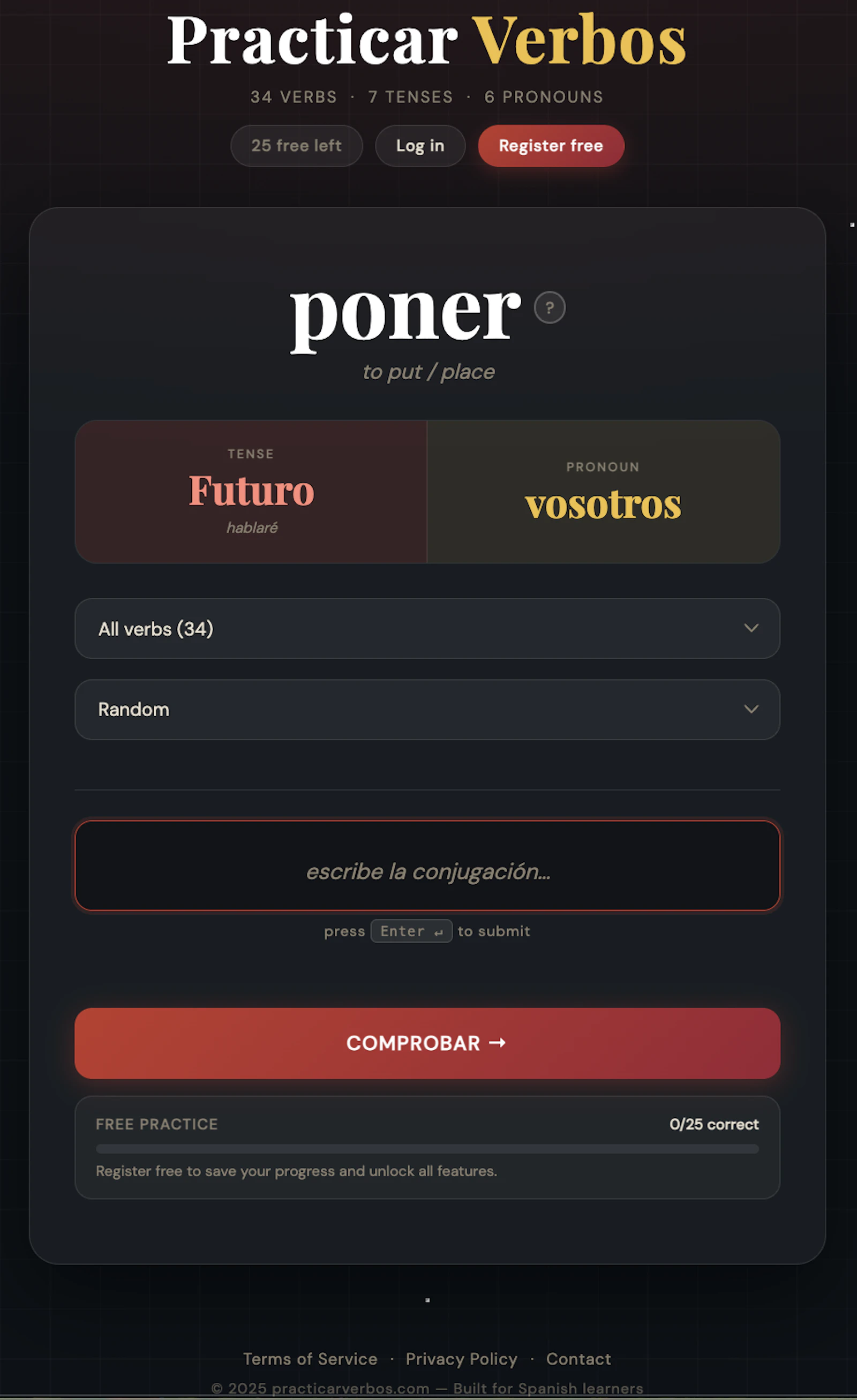 Practicar Verbos screenshot 1