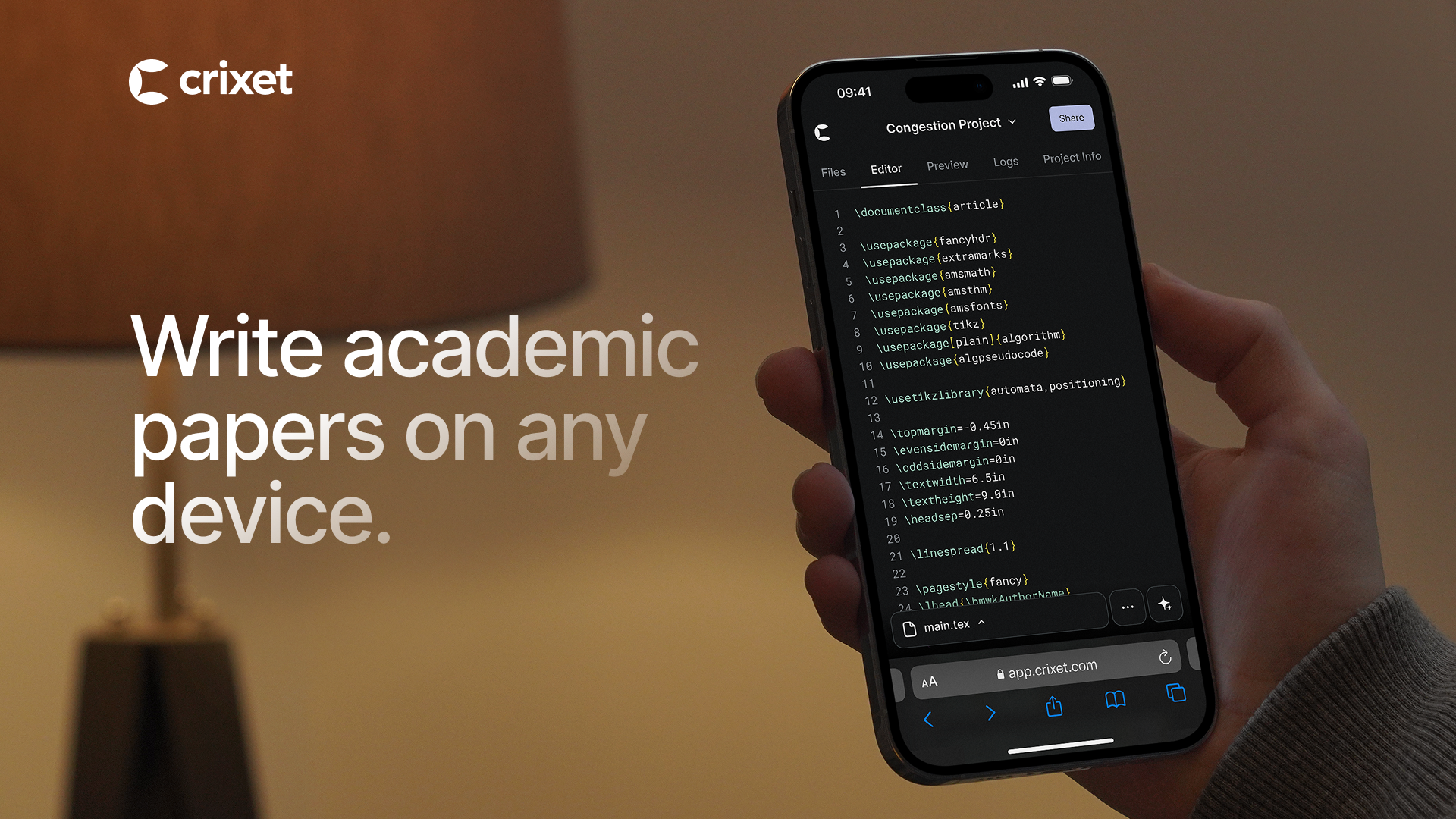 Média Crixet - Éditeur de latex propulsé par AI avec support vocal Recherche native 3