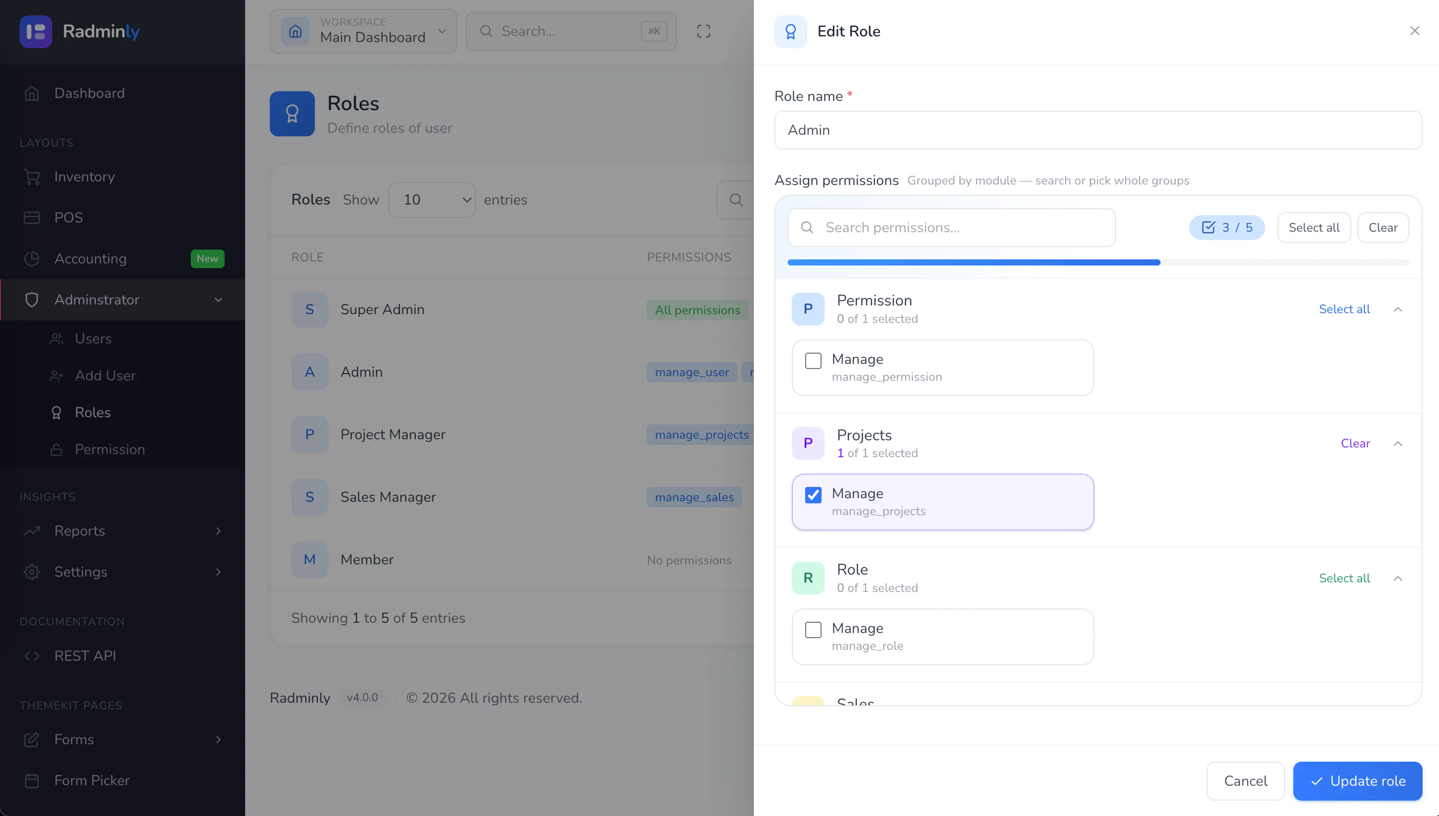 Radminly - Laravel Dashboard Starter gallery image