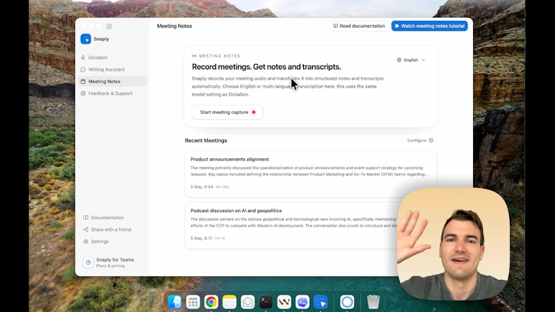 AI meeting notes by Snaply screenshot 1 (video preview)