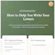Here to Help You Write Your Letters