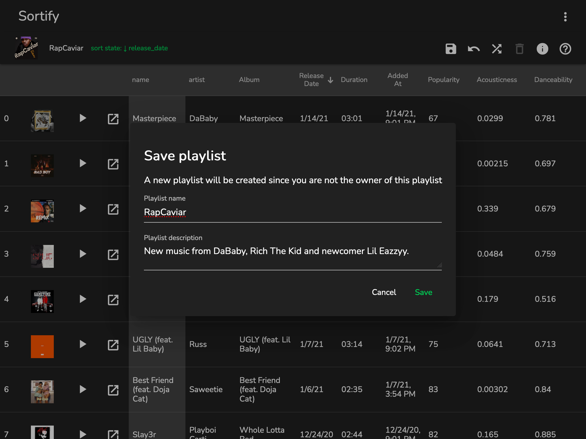 Sortify - Sort Spotify Playlists By Various Features Open Source ...