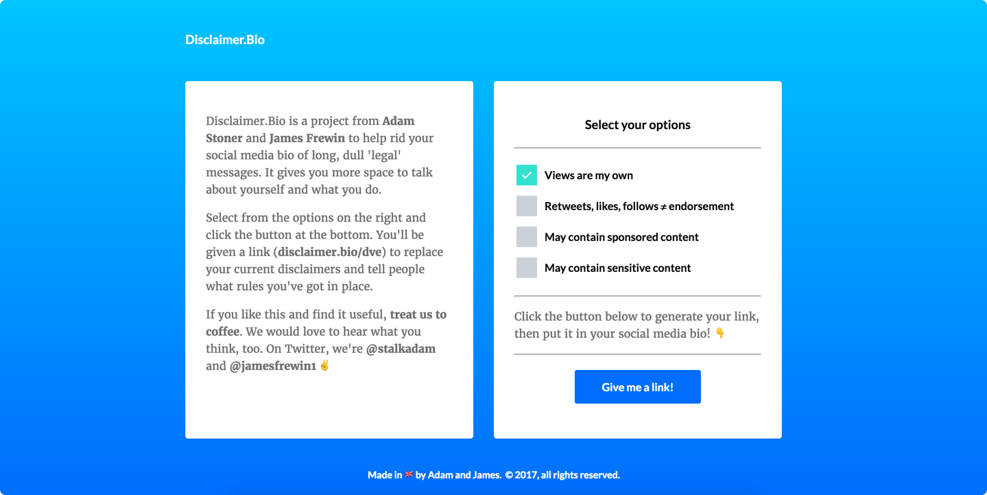 Disclaimer.Bio gallery image