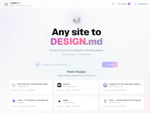 GetMD.Art — Any website into DESIGN.md gallery image