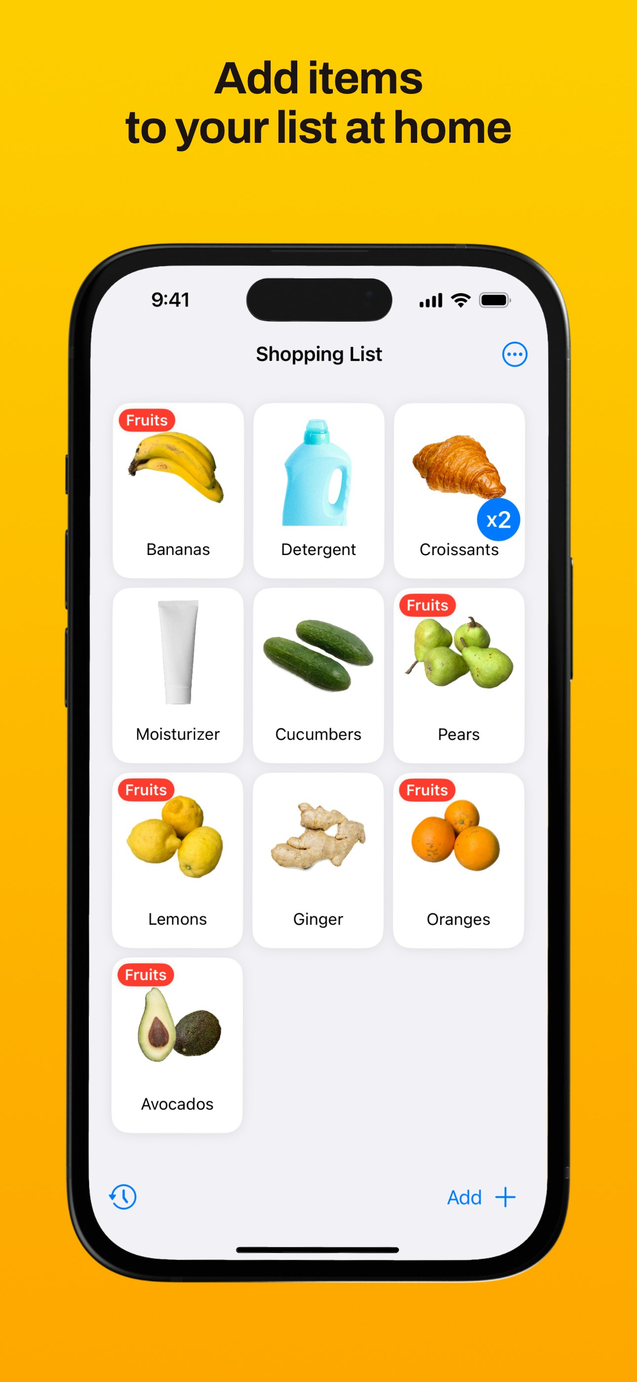 startuptile Potato: Shopping List-Simple shopping list utility app