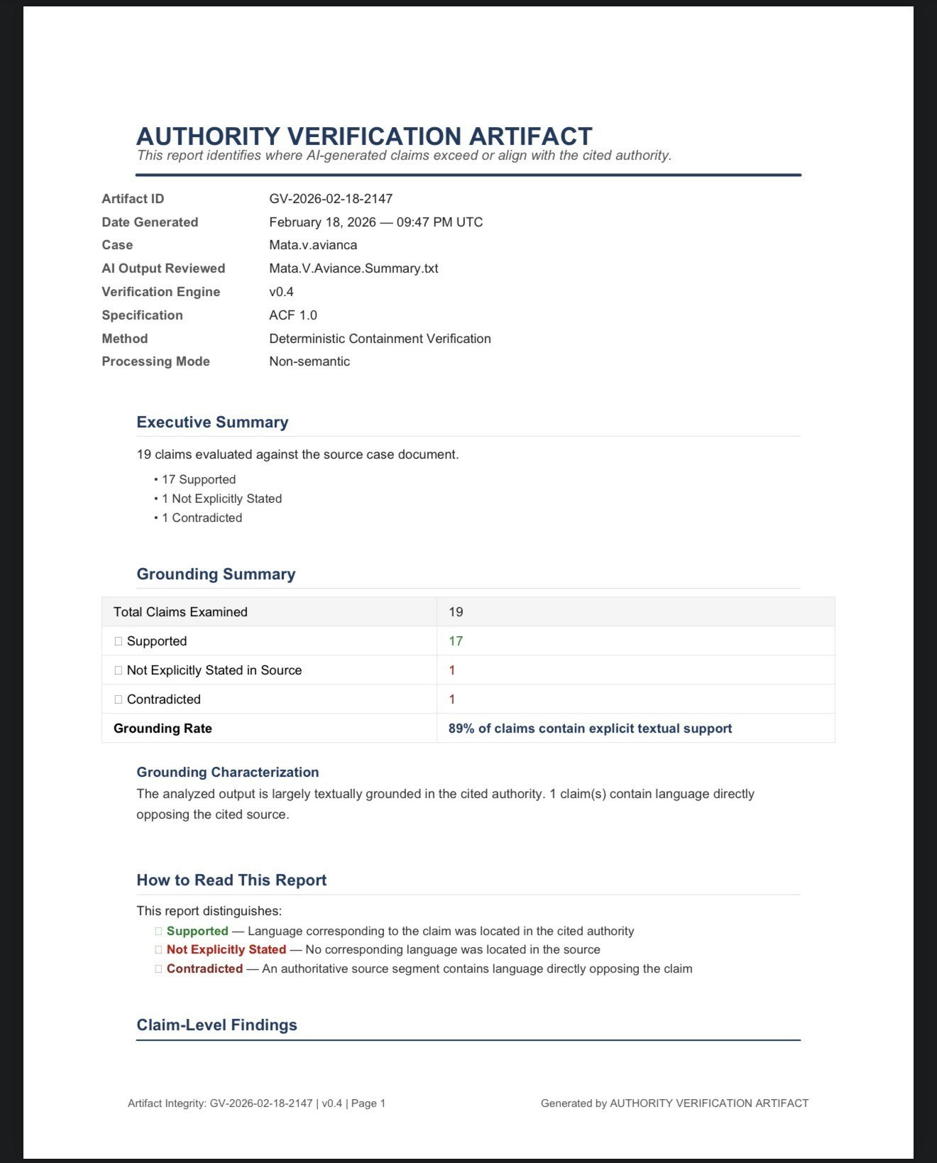 Authority Verification Engine - Main product screenshot demonstrating key features and user interface