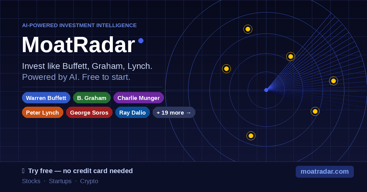 MoatRadar:Find your next investment idea - Main product screenshot demonstrating key features and user interface