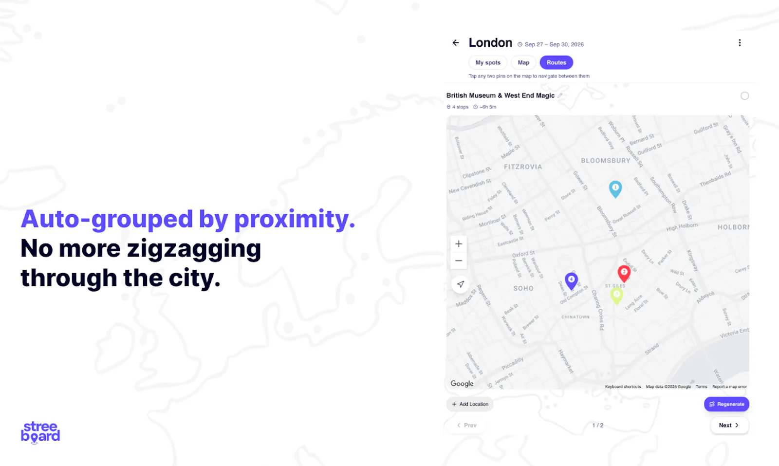 Streeboard - Smart travel routes builder screenshot 3