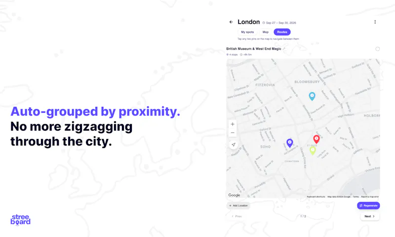 Streeboard - Smart travel routes builder screenshot 3