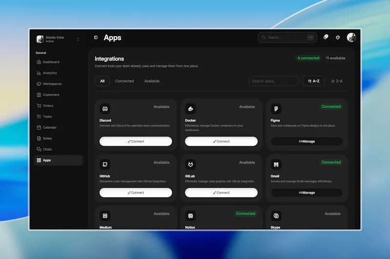 Homlu Dashboard Template screenshot 2