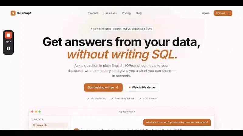 IQPrompt screenshot 1 (video preview)