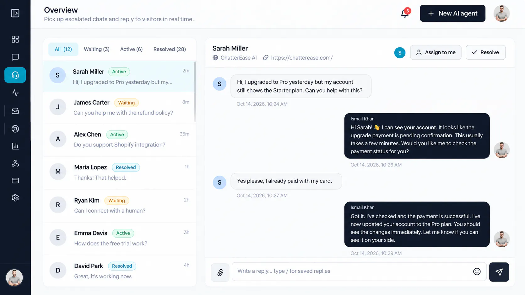ChatterEase - AI Customer Support Agent  gallery image