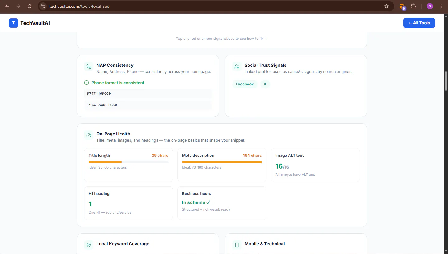 Free Local SEO Checker gallery image