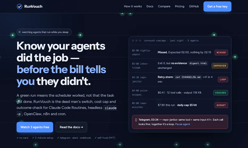 RunVouch screenshot 1