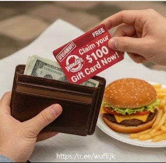 Free $100 Wendy's Gift Card - Screenshot 2 showing product features and functionality
