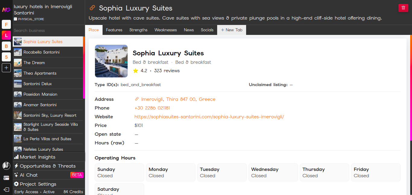 NextGap - Turn Market Data Into Action - Main product screenshot demonstrating key features and user interface