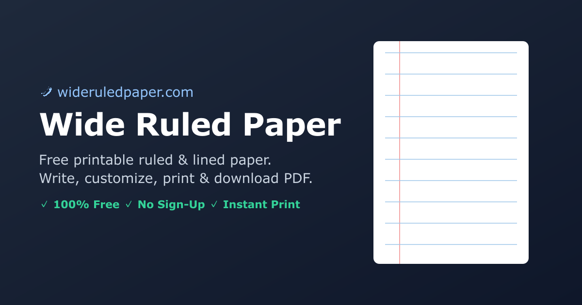 Wide Ruled Paper gallery image