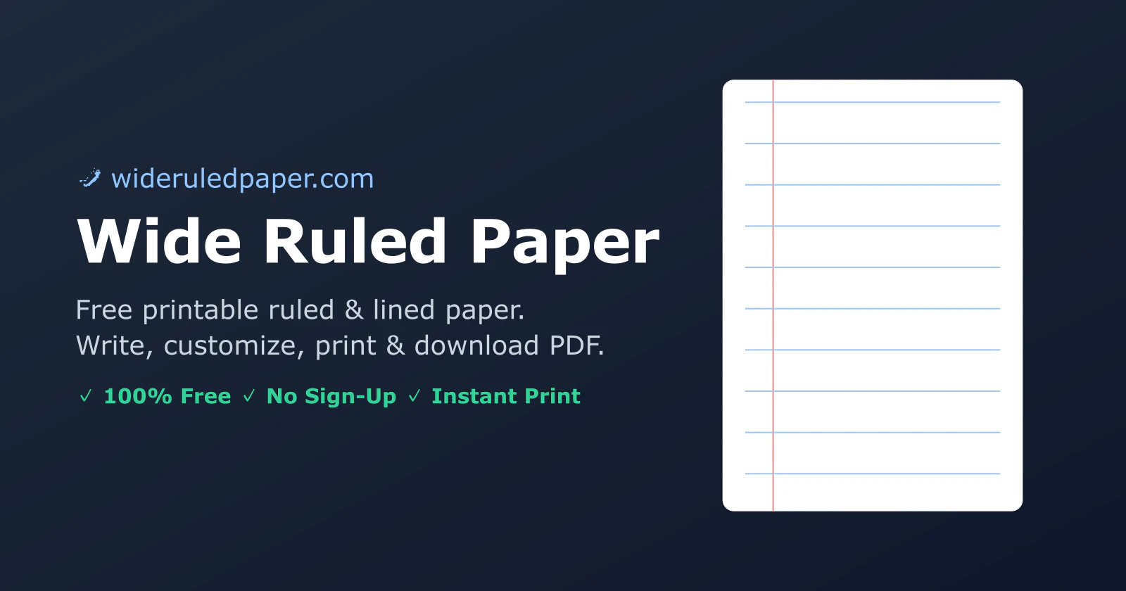 Wide Ruled Paper screenshot 1