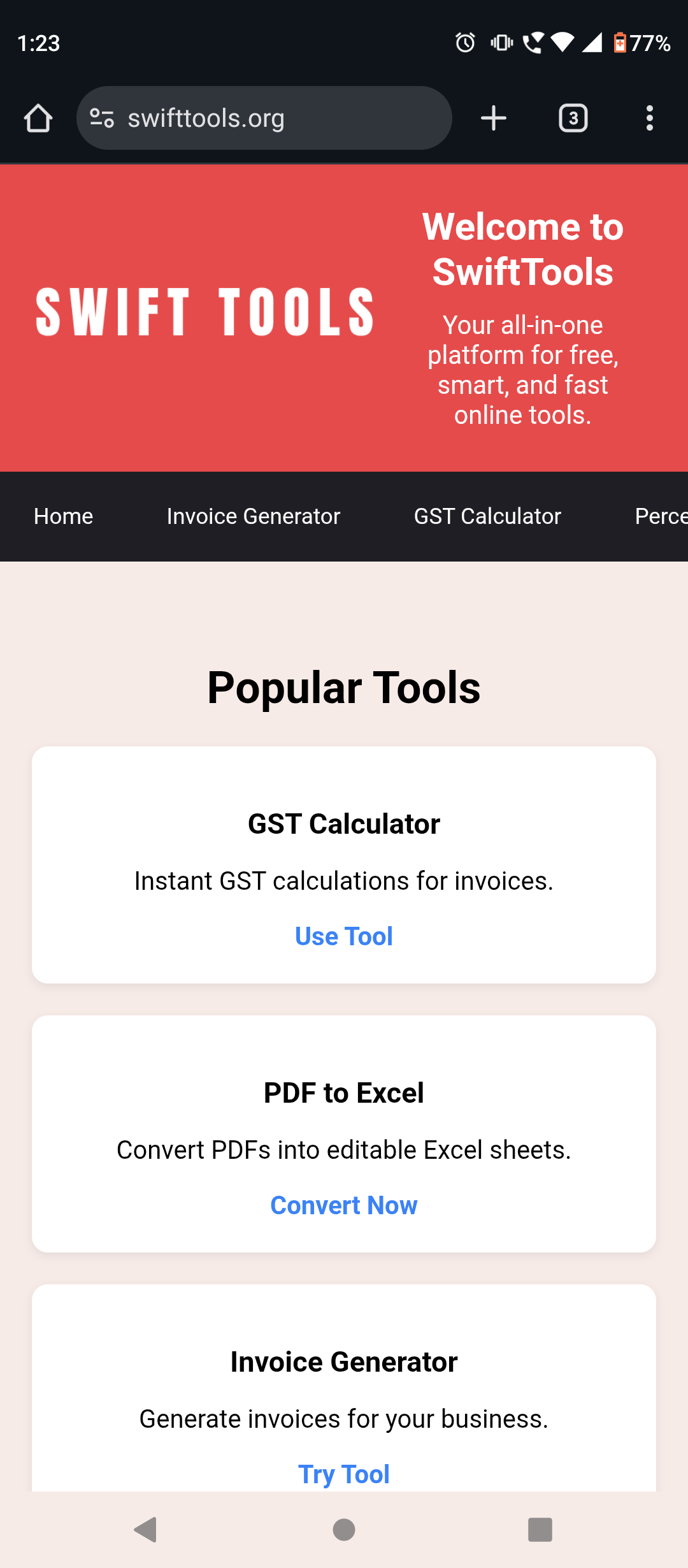 SwiftTools - 무료 온라인 도구 미디어 1
