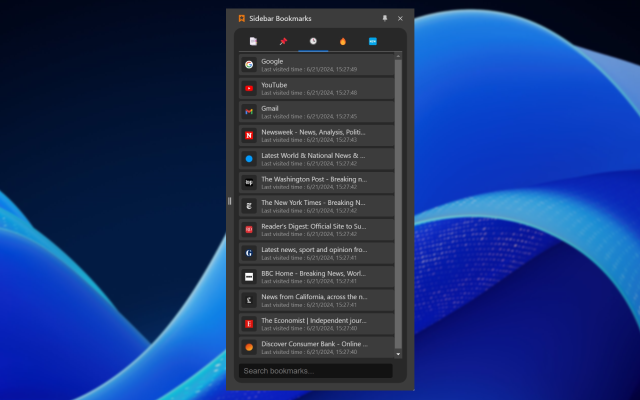 Sidebar bladwijzers - Bladwijzen voor privacy media 4
