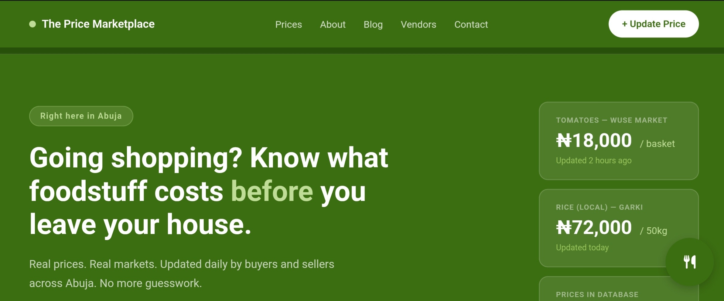 AI Food Price Dashboard   gallery image