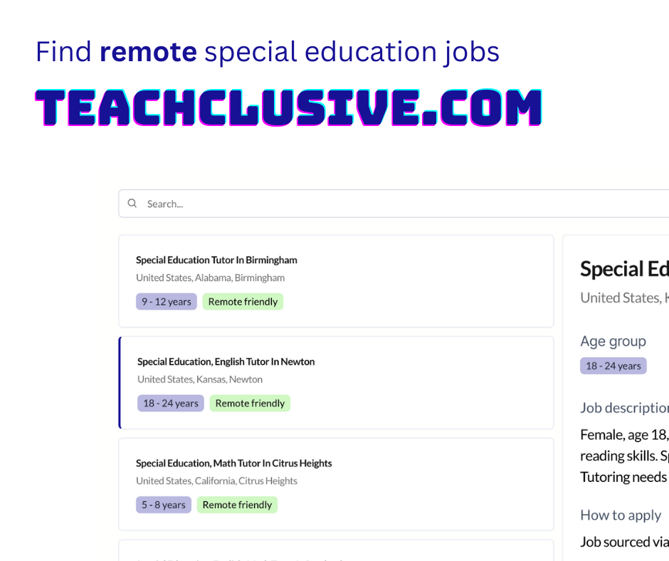 Media Teachclusive.com - Lembaga Pekerjaan Pendidikan Khas yang paling inklusif di Web 2