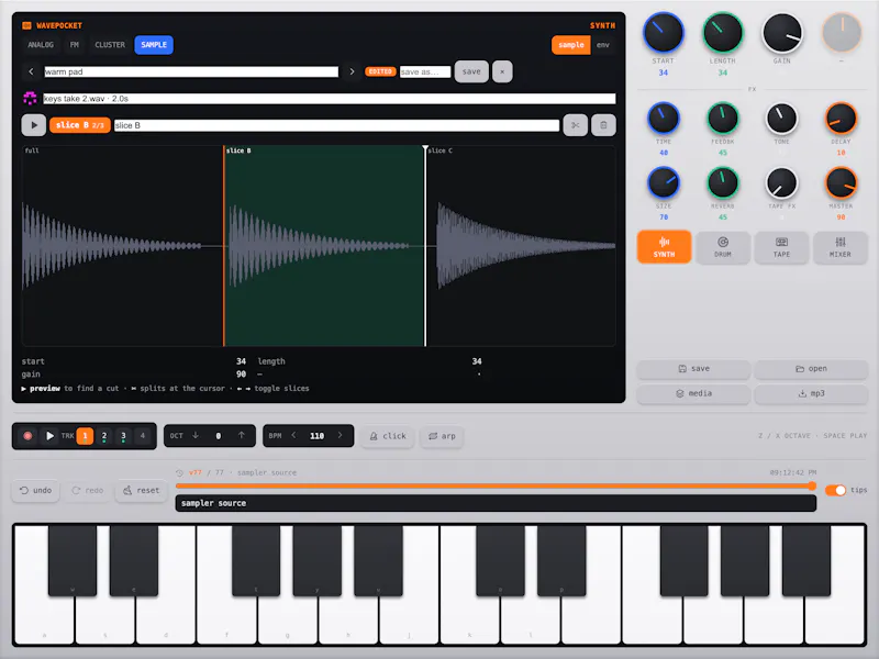 Wavepocket ▶︎•၊||၊||။၊|။ screenshot 1