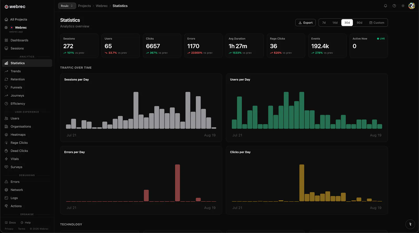 Webrec screenshot 3