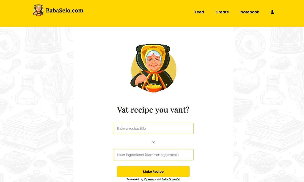 وسائط بابا سيلو - مساعد chatbot وموصفة من الذكاء الاصطناعى للطبخ الإبداعي 1