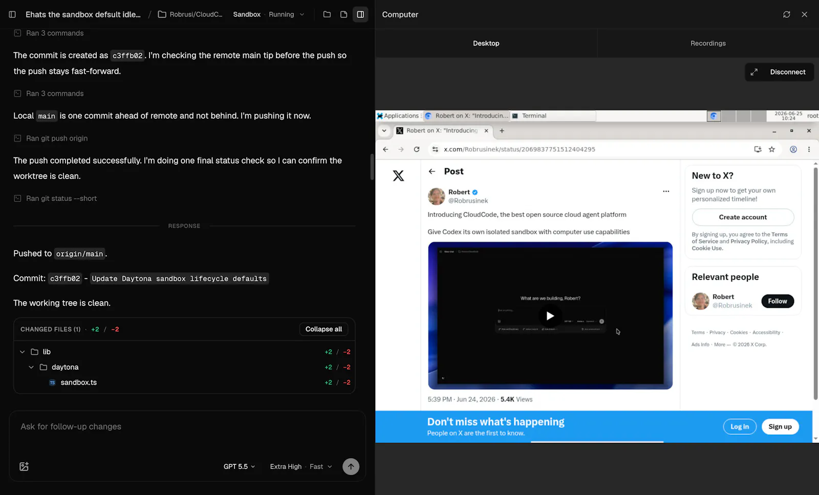 Cloudcode screenshot 2