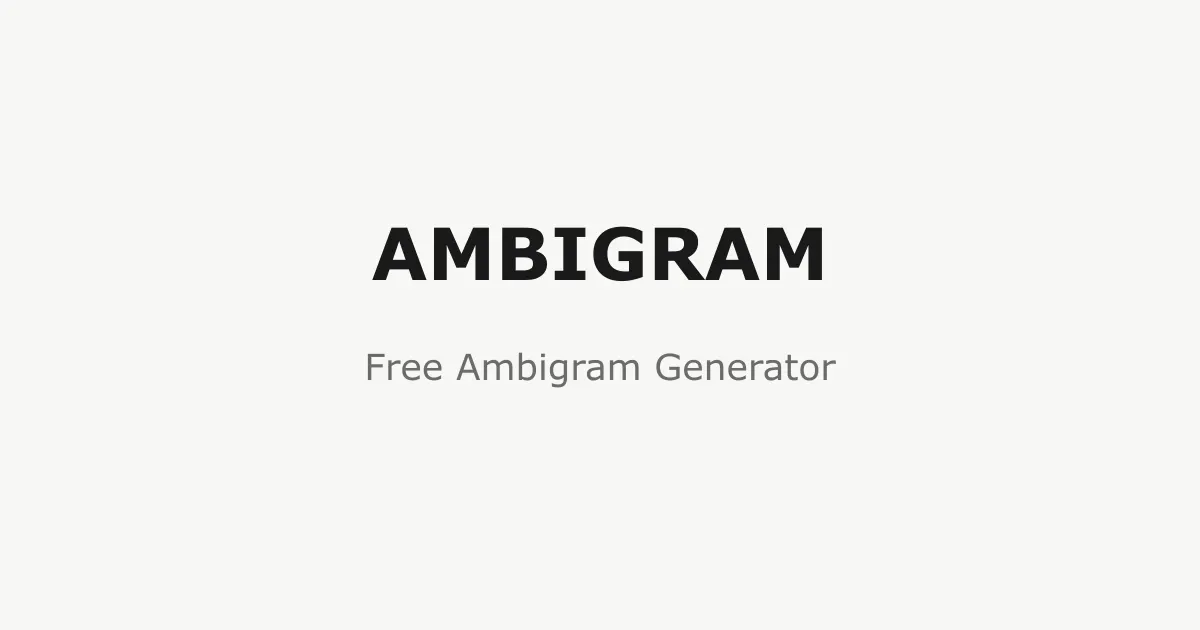 Ambigram Generator gallery image