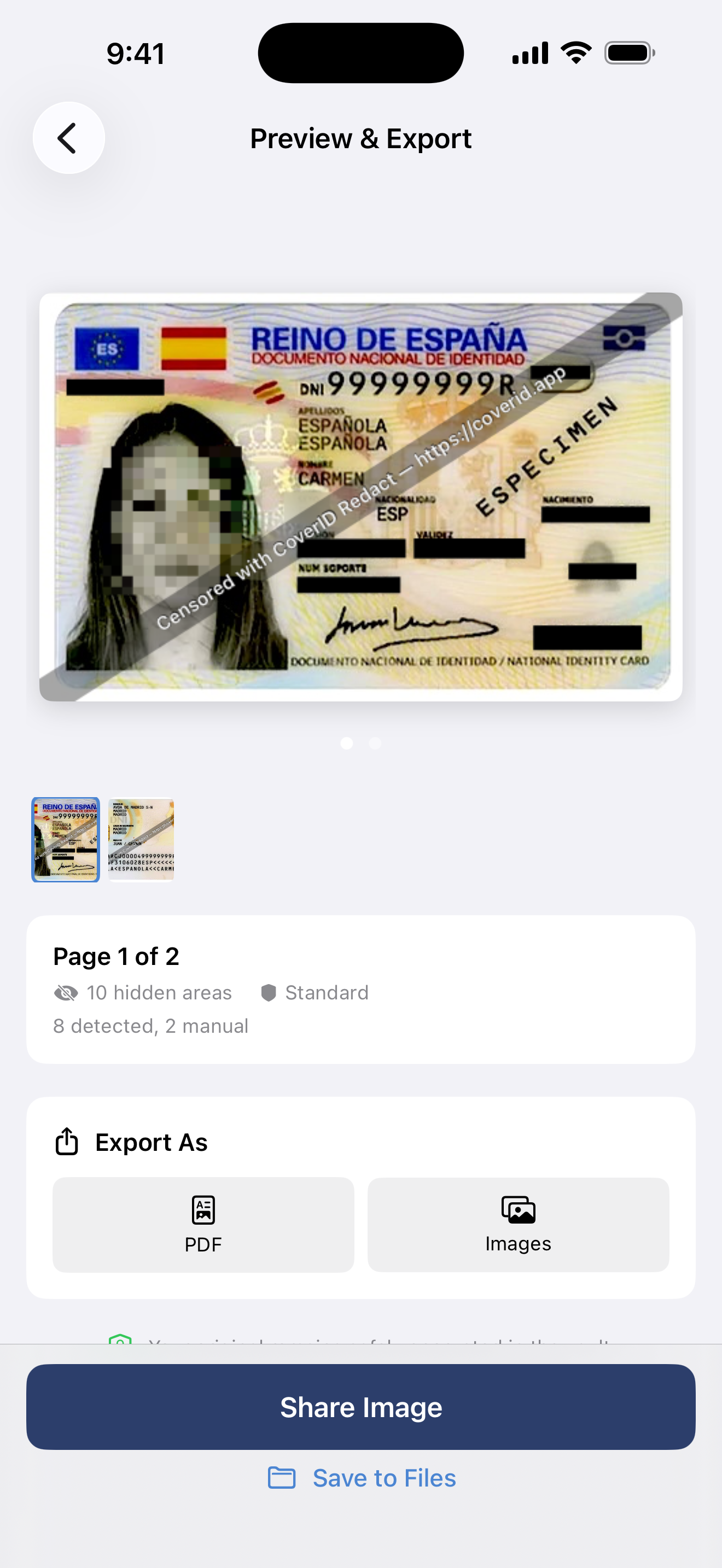 CoverID Redact gallery image