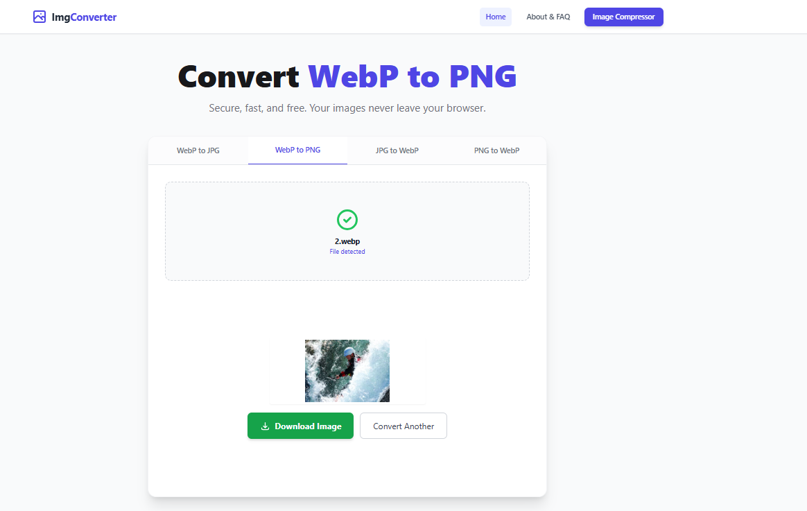 WebPConvert.pro - Main product screenshot demonstrating key features and user interface