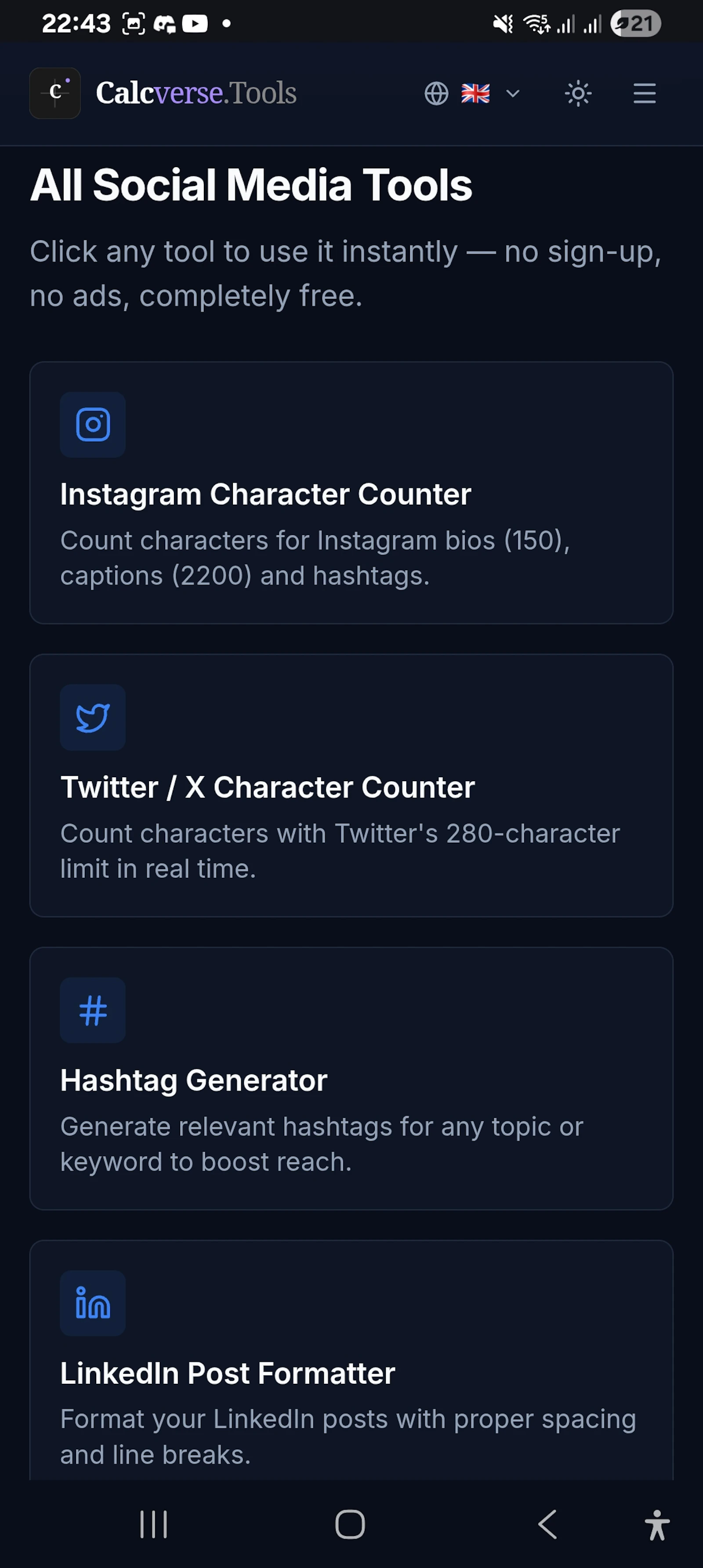 Calcverse.tools screenshot 4