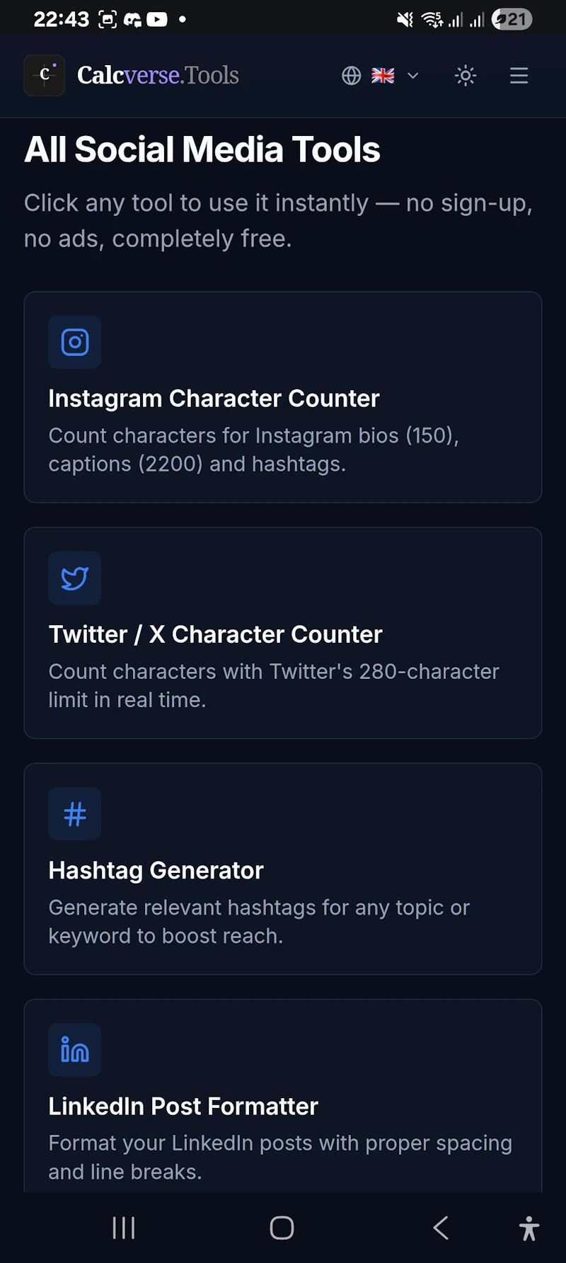 Calcverse.tools screenshot 4