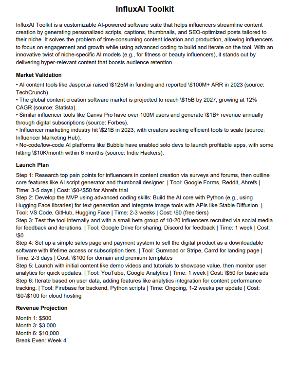 AI Business Idea Generator gallery image