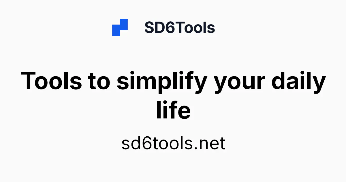 Banner del producto SD6 Tools